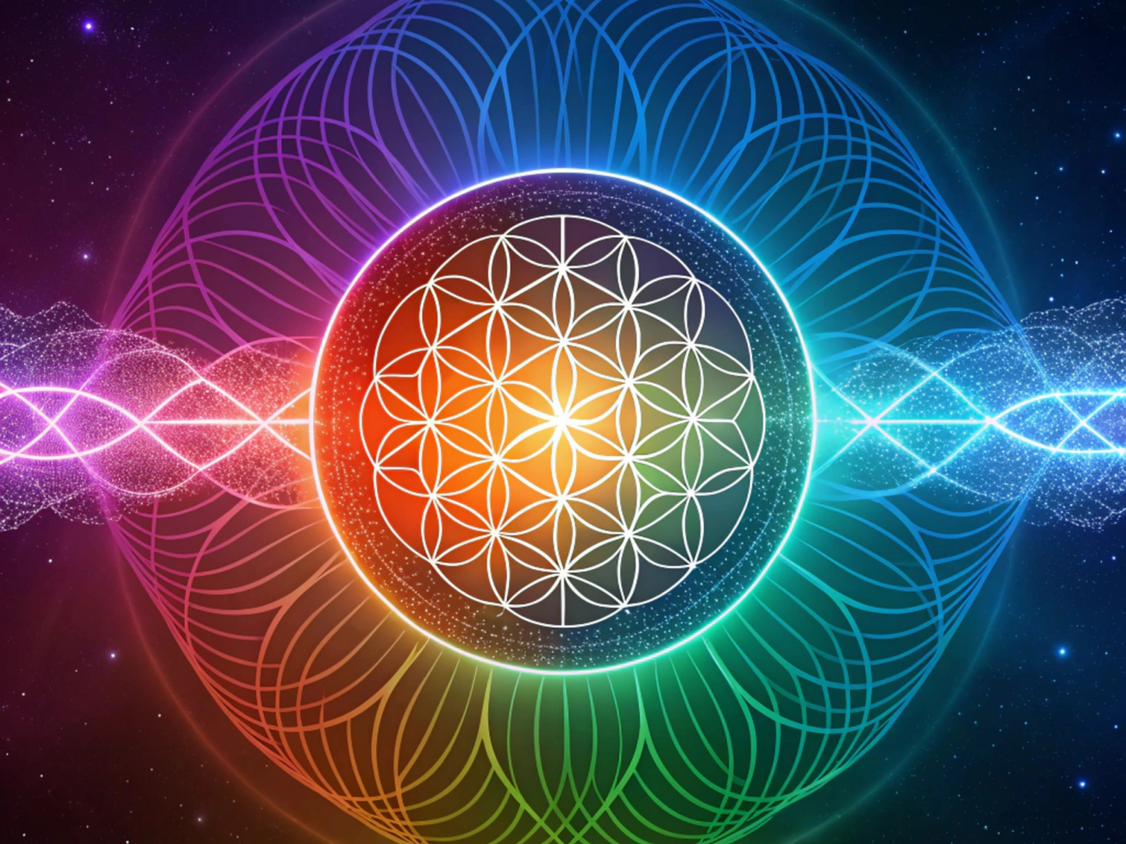 Energetische Wellenfelder vernetzen interaktiv, allübergreifend und ungebunden, das Universum, die Materie, alles Lebendige und den menschlichen Geist.