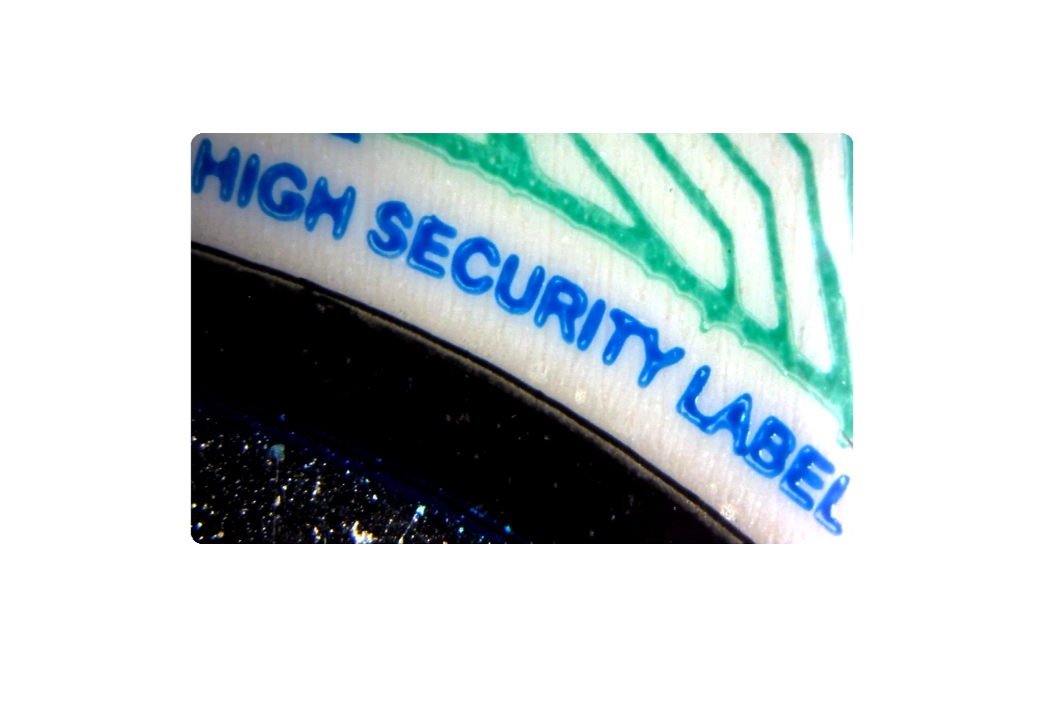 The MicroText-Color can be used with different colors as an optical outline for the design of an element in print and as a security feature at the same time.