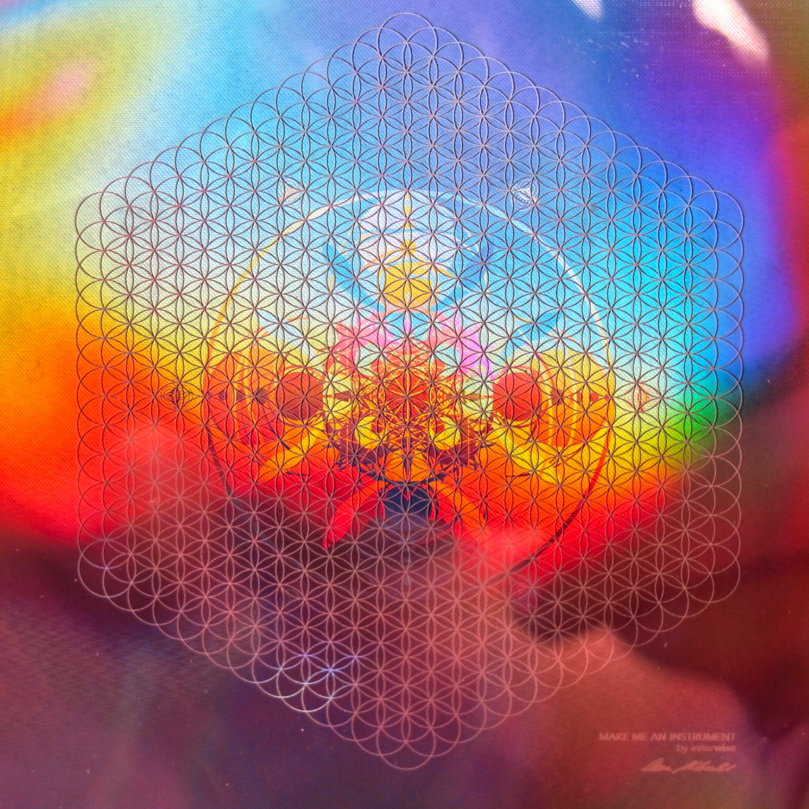 A hologram is the ideal energy storage device for symbols that emit a spiritual effect. A hologram is written with light and sends the entire stored information to the viewer.