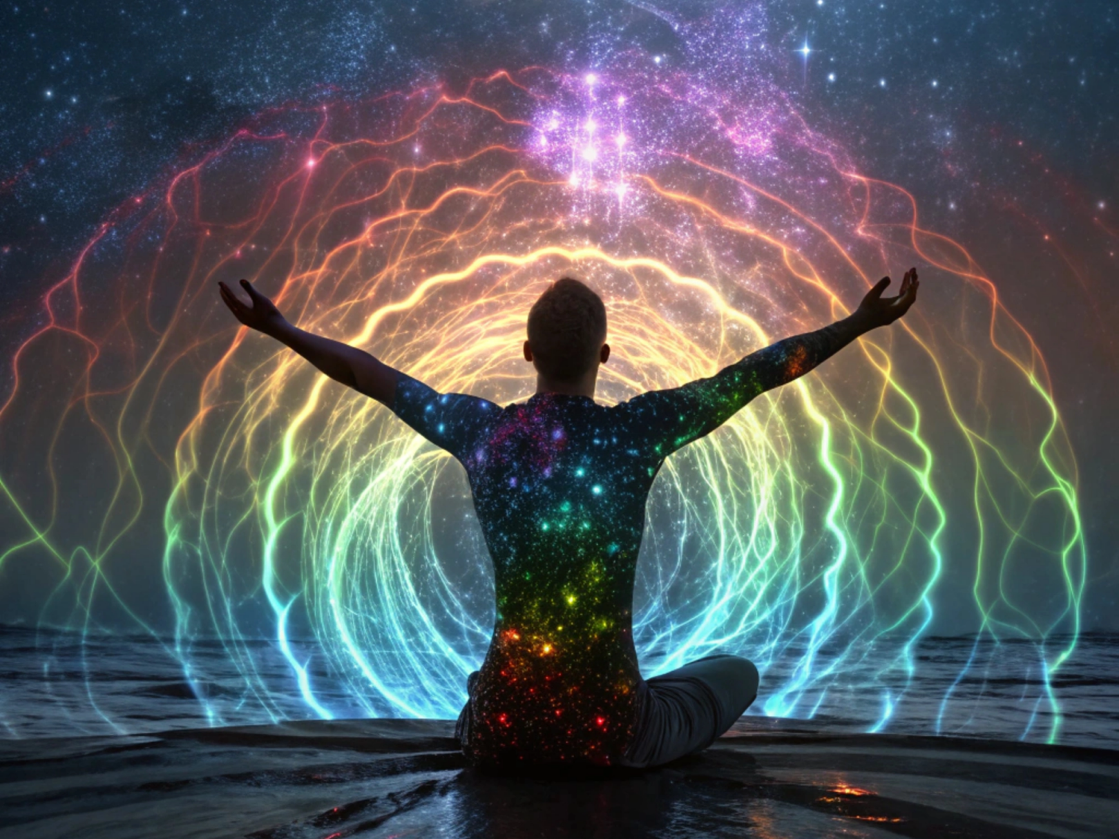 Spirituelle Holographie und energetische Lichtwellenfelder im Hologramm zur Energieübertragung durch holographische Lichtwellen.