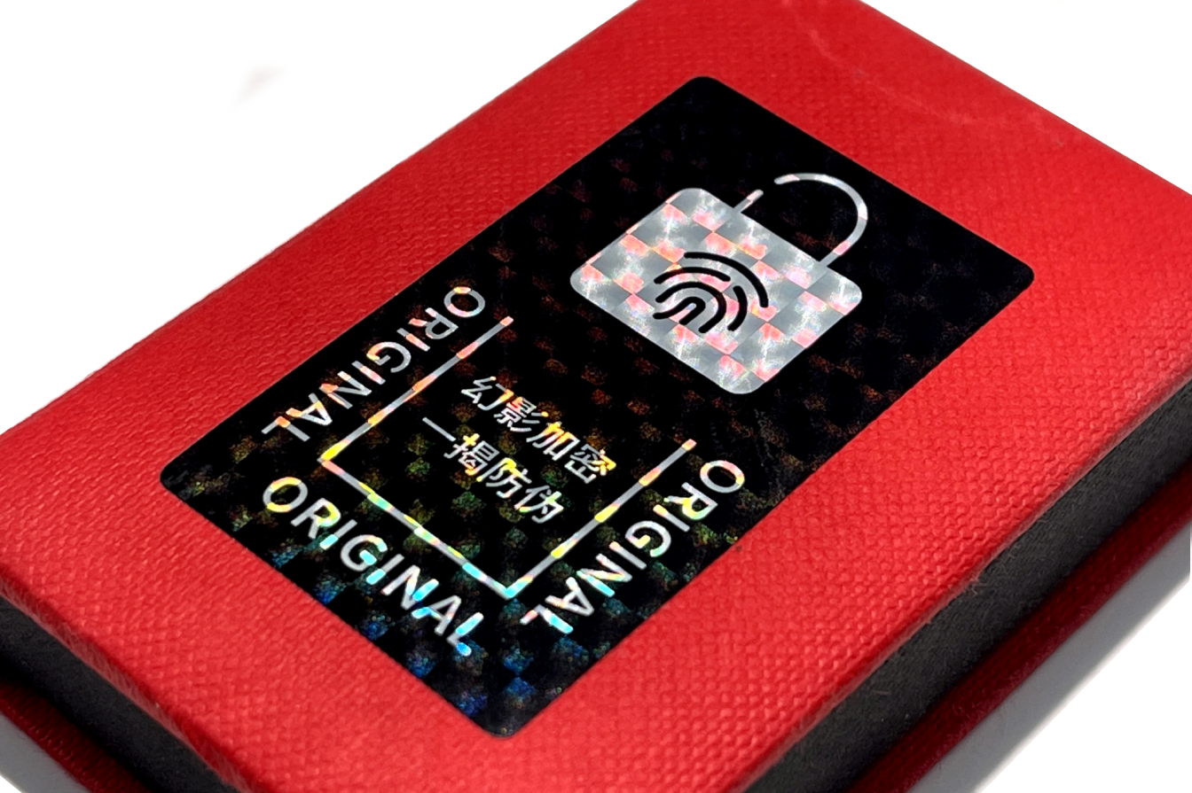 Security label with hologram and VOID