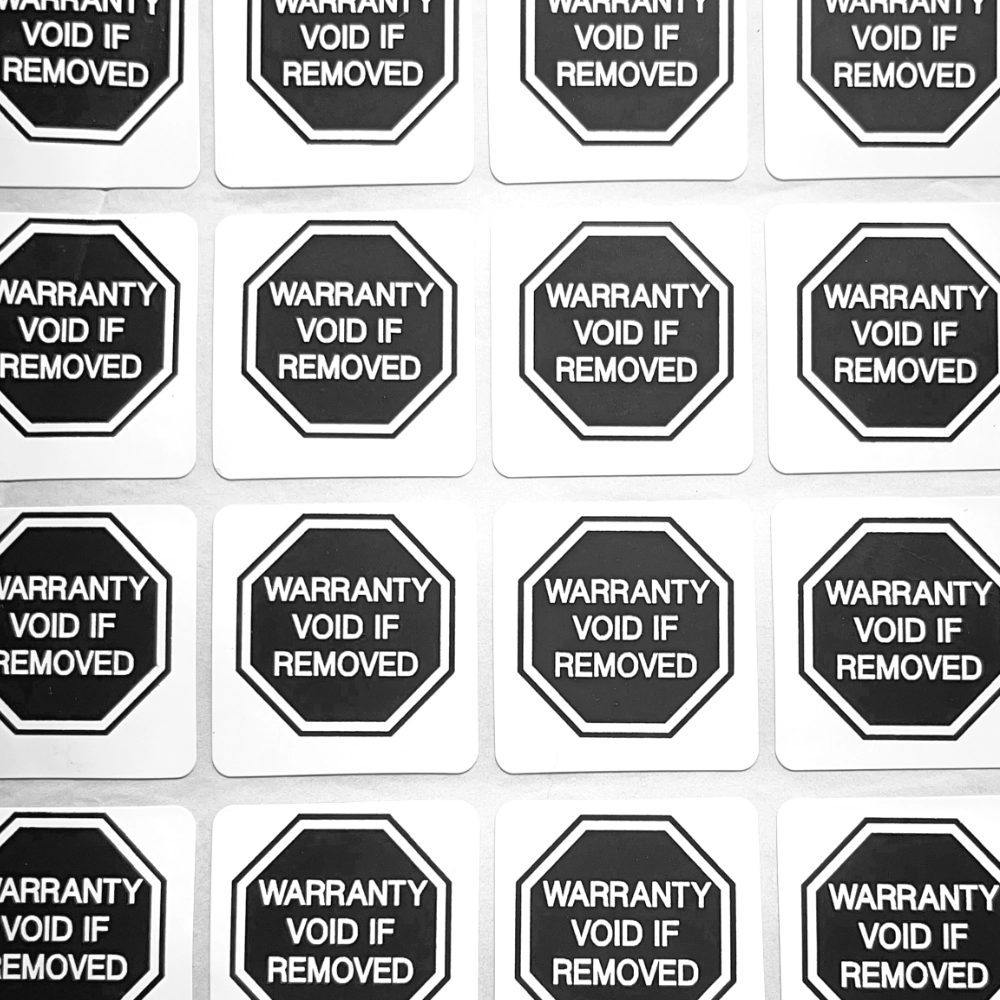 VOID labels as a guarantee seal for the safety of your product