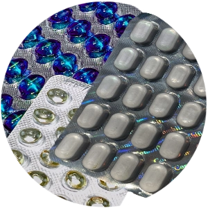 Aluminiumfolie mit Hologramm für die Anwendung in Spezialverpackungen
