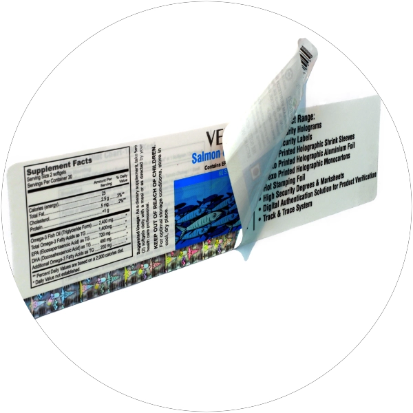 Multi-layer labels with holograms offer sufficient space for product descriptions and content information, are tamper-proof and can be customized.