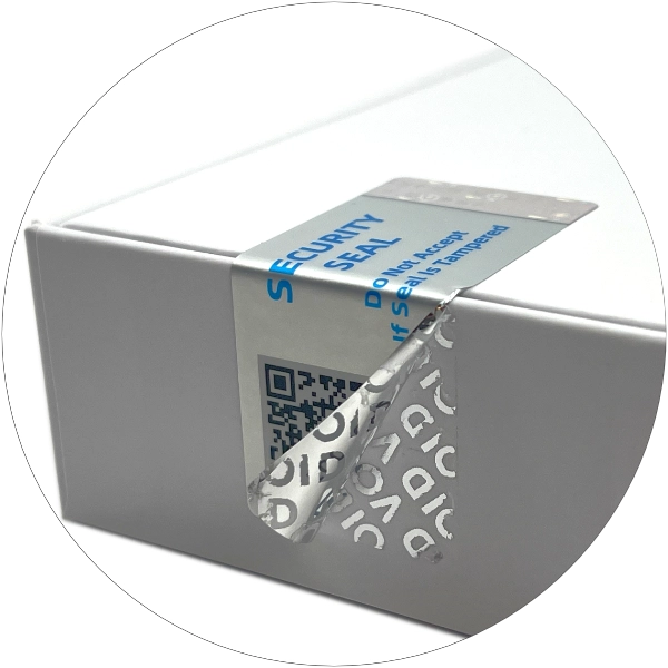 Tamper-proof stickers with QR code and self-destruction when opened give consumers security and confidence in your products.