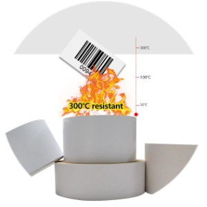 Heat-resistant labels for safe application in extreme environments up to 300°C